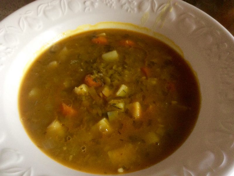 Vegetarische erwtensoep …