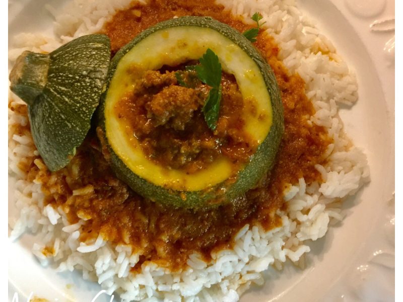 Gevulde ronde courgettes